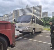 파주ㅡ문산고속도로에서 운행중 고장나서 긴급하게 마이티견인